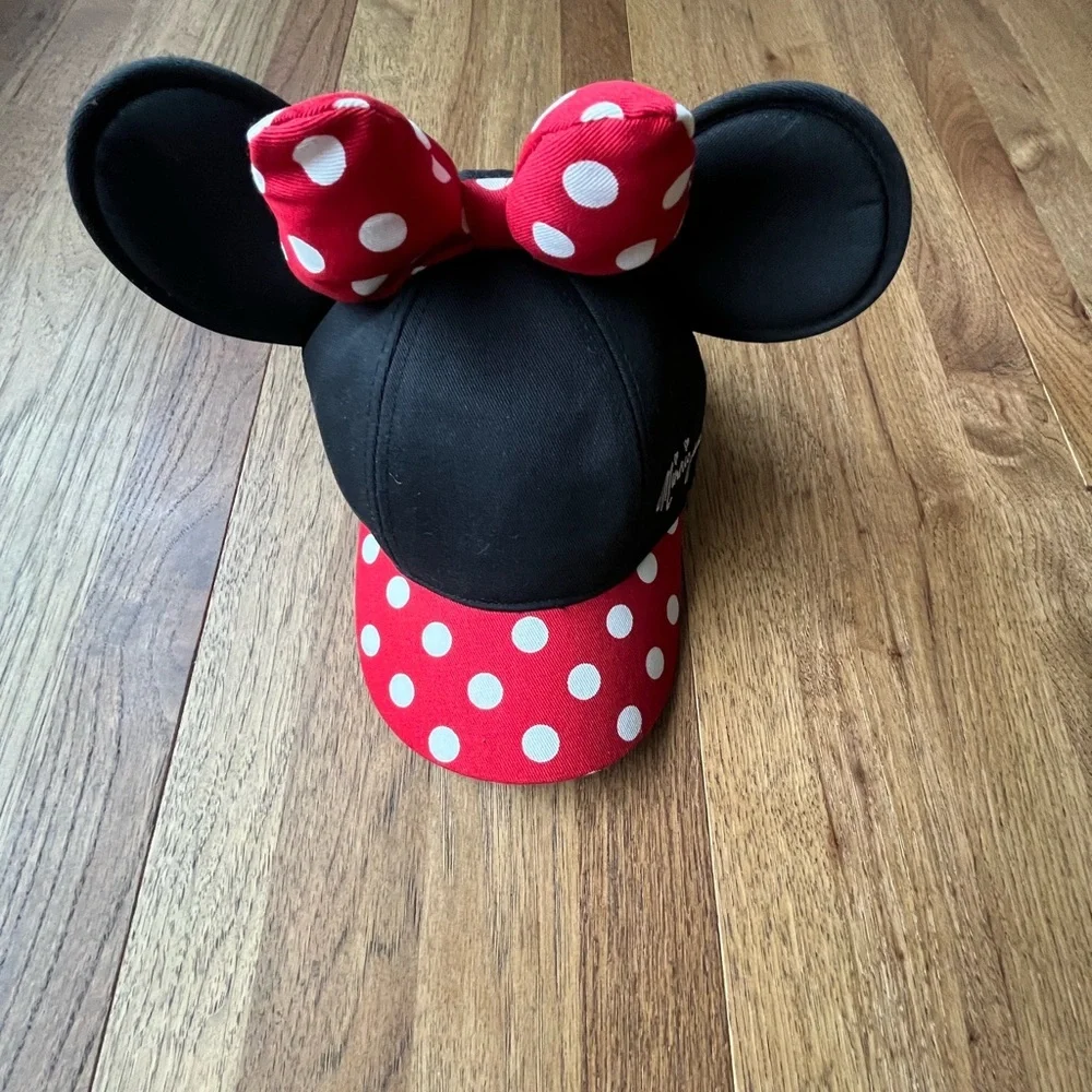 Walt Disneyworld Minnie Mouse Kid’s Ballcap Hat Ears‎ Vacation Hpliday Cartoon
